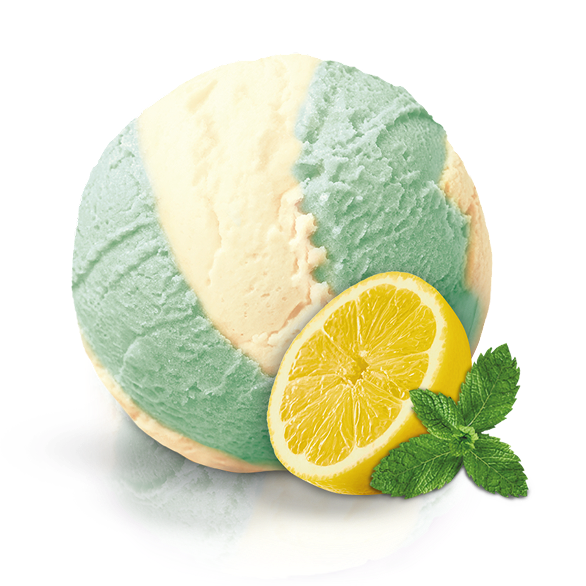«MOROZPRODUCT» mint-lemon with a layer of creamy sherbet in ditches